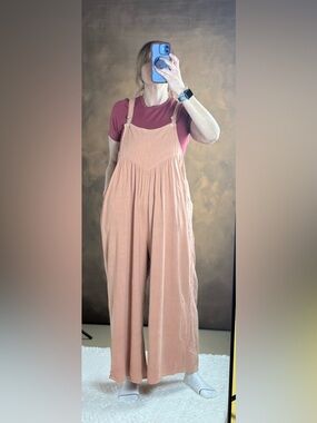 Kori Dusty Rose Wide-Leg Jumpsuit